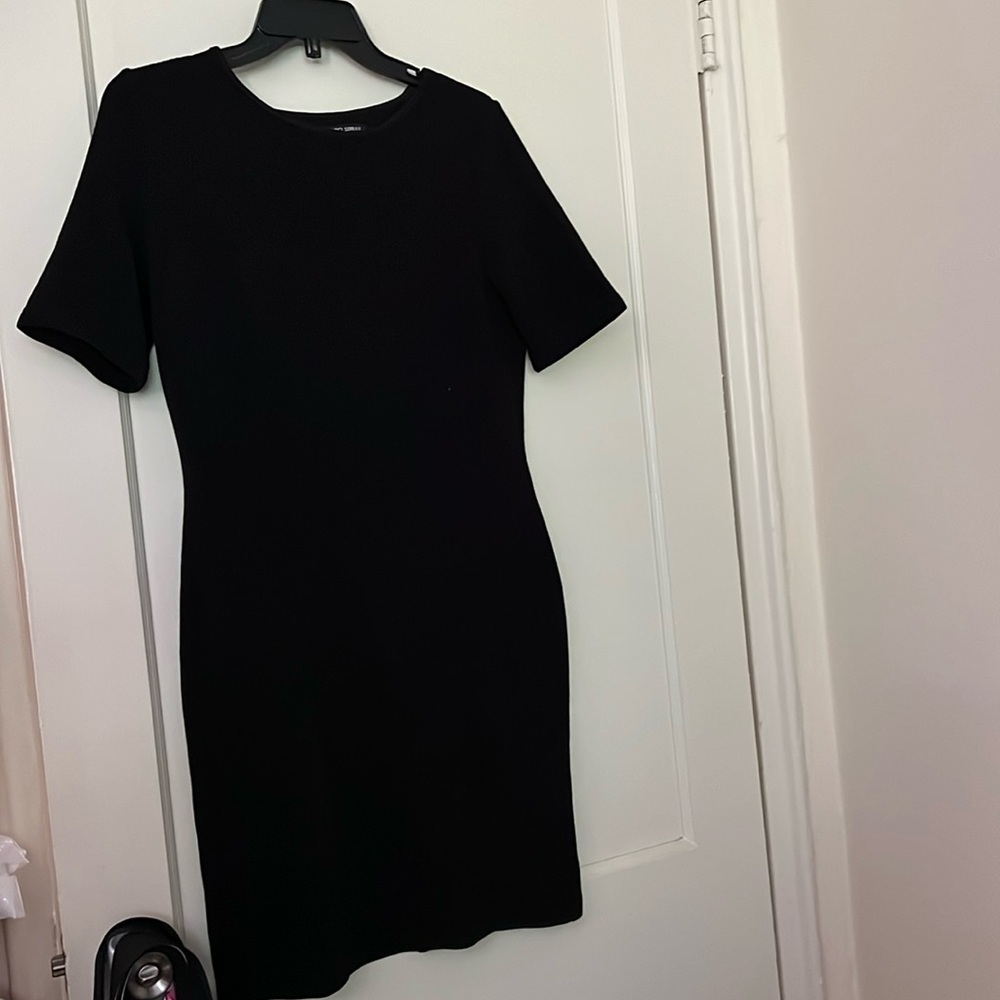 mario serrani black stretchy dress size: S